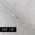 18" - Silver Filled Necklace Chain - Cable - 18 Inch - Lobster Claw Clasp - .925 Stamped