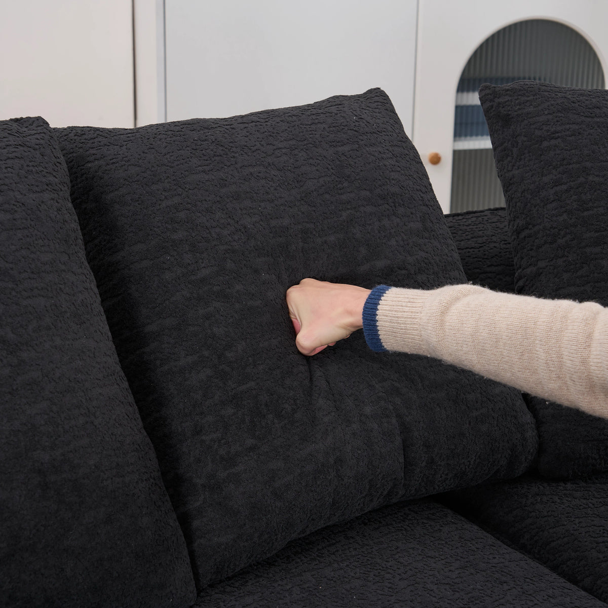 133'' Modular U-Shaped Sectional Compression Sofa