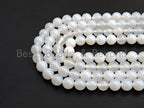 Quality Natural Milky White Agate Beads, UA82