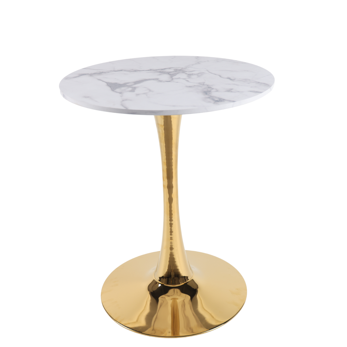 Mid-Century Tulip Dining Table With White Marble Top