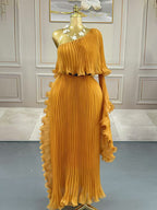 Fashionable One-shoulder Elegant Evening Dress