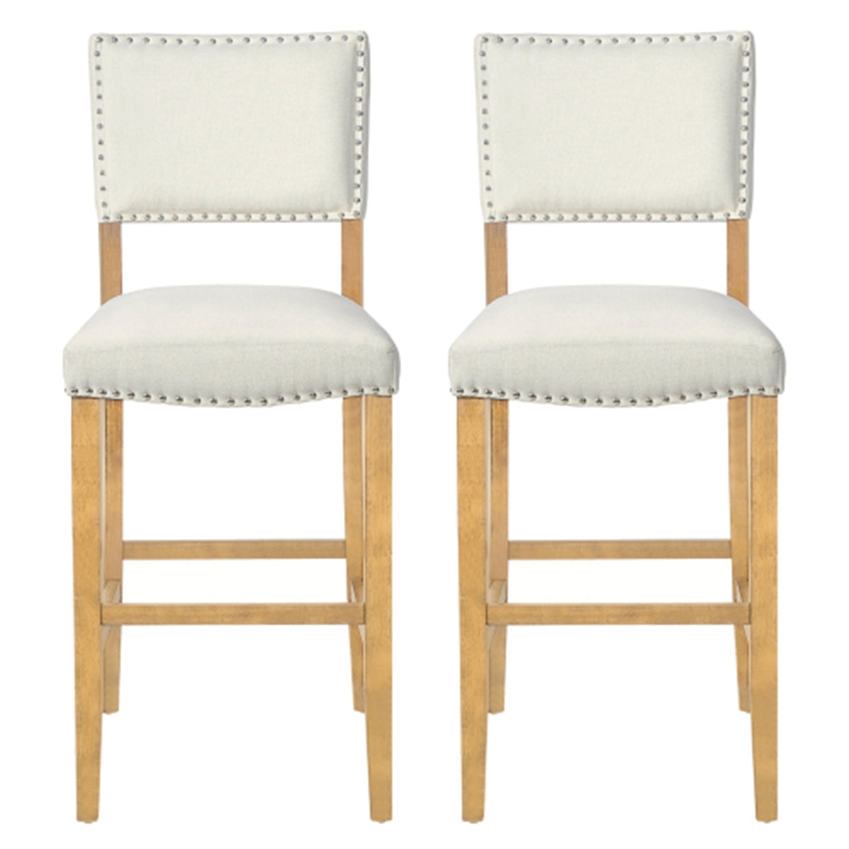 Barstools With Rivet Decoration - Set of 2
