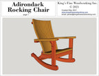 Combo Adirondack Package Chair and Rocker w/ paper templates for both - Classic Style