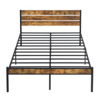 Full Size Bed Frame with Wood Headboard