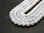 Quality Natural Milky White Agate Beads, UA82