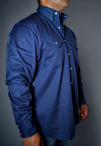 FR Western Style Pearl snap - Navy - With U.S Flag