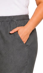 Women's Lightweight Capri Pants with Studded Hem Detail