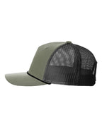 RICHARDSON Five-Panel Trucker Rope Cap - 112FPR Loden Green / Black