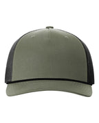 RICHARDSON Five-Panel Trucker Rope Cap - 112FPR Loden Green / Black