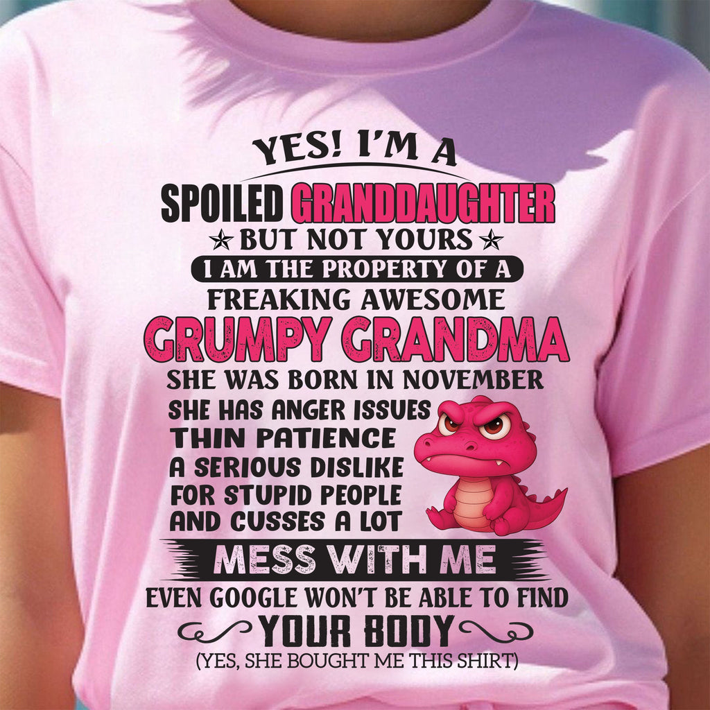 NOVEMBER - YES, I'M A SPOILED GRANDDAUGHTER - GIFT FROM GRANDMA - NGHL11 (SKU09-96-11)