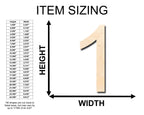 Unfinished Wood Arial Number 1 Shape - Craft - up to 46" DIY
