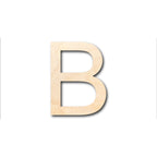 Unfinished Wood Arial Letter B Shape - Craft - up to 46" DIY