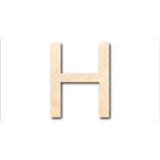 Unfinished Wood Arial Letter H Shape - Craft - up to 46" DIY