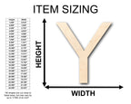 Unfinished Wood Arial Letter Y Shape - Craft - up to 46" DIY