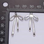 14K Gold Filled 30mm Ribbon Bow Minimalist Charm in Gold & Silver | AG494