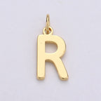 14k Gold Filled Personalized Initial Charm Initial Pendant, Letter Charm, Minimalist Alphabet Letter Charm, Monogram Charm Add On Charm A-113 to A-125
