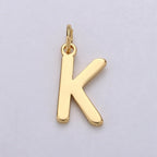 14k Gold Filled Personalized Initial Charm Initial Pendant, Letter Charm, Minimalist Alphabet Letter Charm, Monogram Charm Add On Charm A-113 to A-125