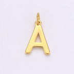 14k Gold Filled Personalized Initial Charm Initial Pendant, Letter Charm, Minimalist Alphabet Letter Charm, Monogram Charm Add On Charm A-113 to A-125