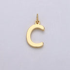 14k Gold Filled Personalized Initial Charm Initial Pendant, Letter Charm, Minimalist Alphabet Letter Charm, Monogram Charm Add On Charm A-113 to A-125
