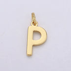 14k Gold Filled Personalized Initial Charm Initial Pendant, Letter Charm, Minimalist Alphabet Letter Charm, Monogram Charm Add On Charm A-113 to A-125