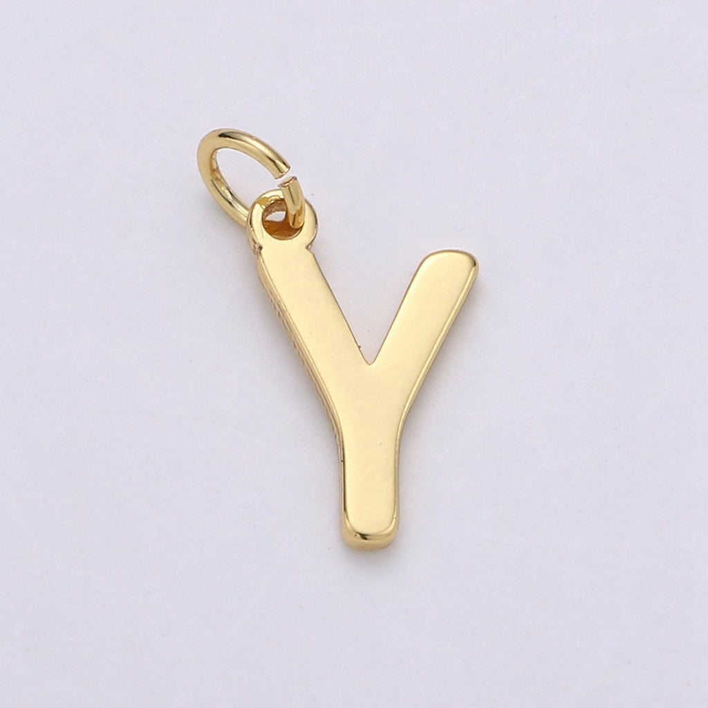 14k Gold Filled Personalized Initial Charm Initial Pendant, Letter Charm, Minimalist Alphabet Letter Charm, Monogram Charm Add On Charm A-113 to A-125
