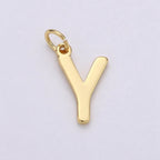 14k Gold Filled Personalized Initial Charm Initial Pendant, Letter Charm, Minimalist Alphabet Letter Charm, Monogram Charm Add On Charm A-113 to A-125