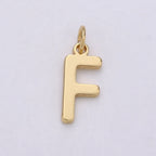 14k Gold Filled Personalized Initial Charm Initial Pendant, Letter Charm, Minimalist Alphabet Letter Charm, Monogram Charm Add On Charm A-113 to A-125