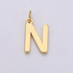 14k Gold Filled Personalized Initial Charm Initial Pendant, Letter Charm, Minimalist Alphabet Letter Charm, Monogram Charm Add On Charm A-113 to A-125