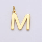 14k Gold Filled Personalized Initial Charm Initial Pendant, Letter Charm, Minimalist Alphabet Letter Charm, Monogram Charm Add On Charm A-113 to A-125