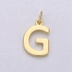 14k Gold Filled Personalized Initial Charm Initial Pendant, Letter Charm, Minimalist Alphabet Letter Charm, Monogram Charm Add On Charm A-113 to A-125