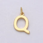 14k Gold Filled Personalized Initial Charm Initial Pendant, Letter Charm, Minimalist Alphabet Letter Charm, Monogram Charm Add On Charm A-113 to A-125