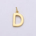 14k Gold Filled Personalized Initial Charm Initial Pendant, Letter Charm, Minimalist Alphabet Letter Charm, Monogram Charm Add On Charm A-113 to A-125