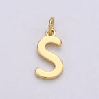 14k Gold Filled Personalized Initial Charm Initial Pendant, Letter Charm, Minimalist Alphabet Letter Charm, Monogram Charm Add On Charm A-113 to A-125