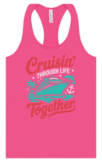 Cruisin' Through Life Together Women's Racerback Tank