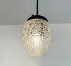 Antique Style "Torpedo" Tinted Teardrop Hobnail Pendant