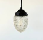 Antique Style "Torpedo" Tinted Teardrop Hobnail Pendant