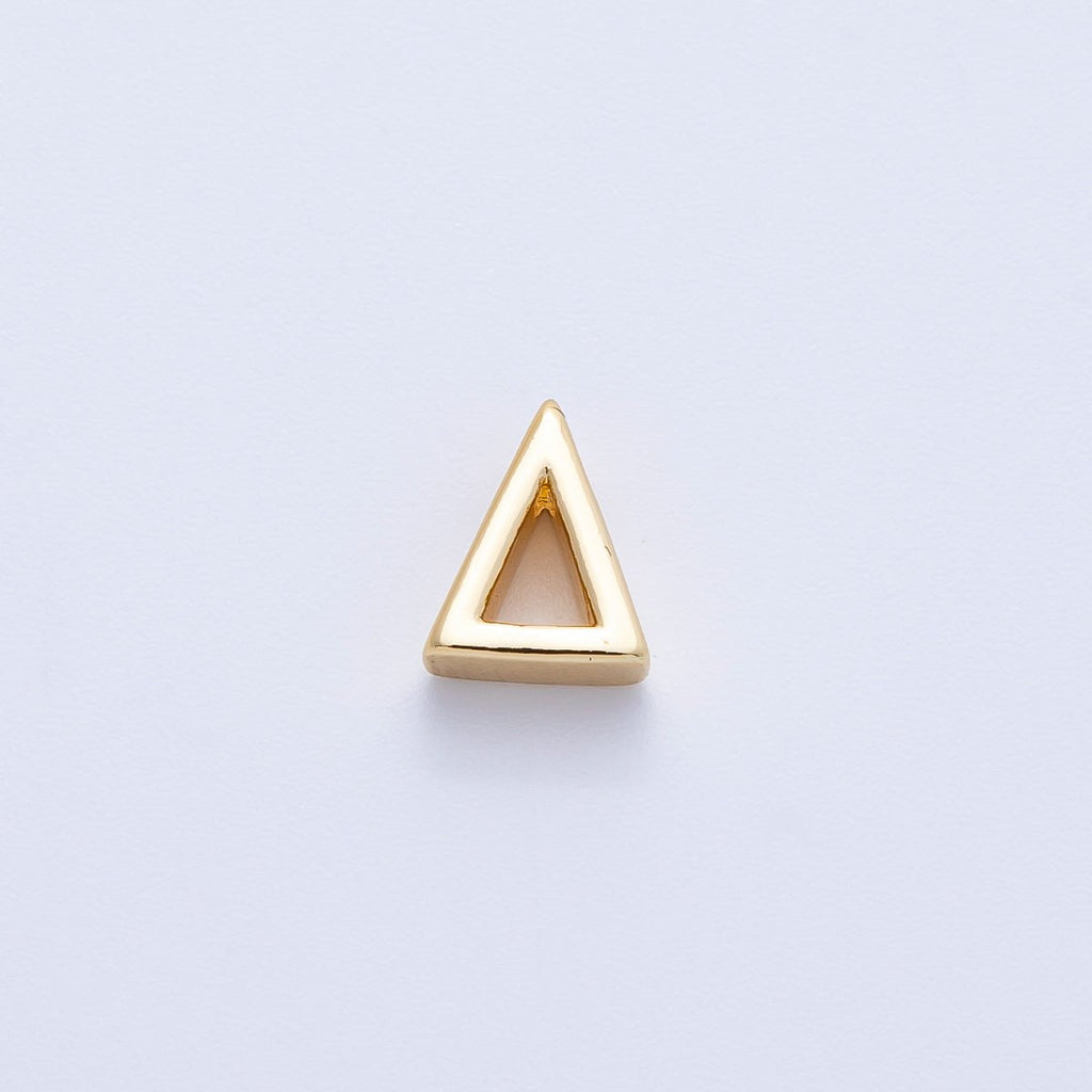 16K Gold Filled 8.5mm Minimalist Greek Initial Alphabet Letter Personalized Bead | AF235 - AF246