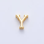16K Gold Filled 8.5mm Minimalist Greek Initial Alphabet Letter Personalized Bead | AF235 - AF246