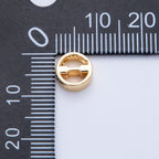 16K Gold Filled 8.5mm Minimalist Greek Initial Alphabet Letter Personalized Bead | AF235 - AF246