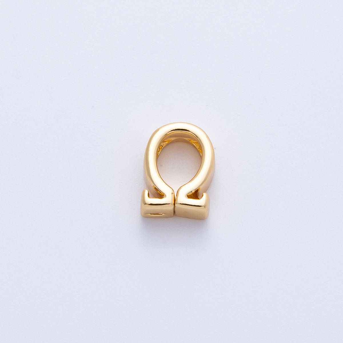 16K Gold Filled 8.5mm Minimalist Greek Initial Alphabet Letter Personalized Bead | AF235 - AF246
