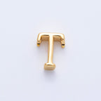 16K Gold Filled 8.5mm Minimalist Greek Initial Alphabet Letter Personalized Bead | AF235 - AF246