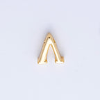 16K Gold Filled 8.5mm Minimalist Greek Initial Alphabet Letter Personalized Bead | AF235 - AF246