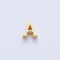 16K Gold Filled 8.5mm Minimalist Greek Initial Alphabet Letter Personalized Bead | AF235 - AF246