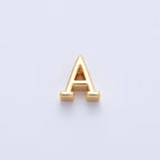 16K Gold Filled 8.5mm Minimalist Greek Initial Alphabet Letter Personalized Bead | AF235 - AF246