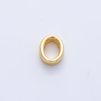 16K Gold Filled 8.5mm Minimalist Greek Initial Alphabet Letter Personalized Bead | AF235 - AF246
