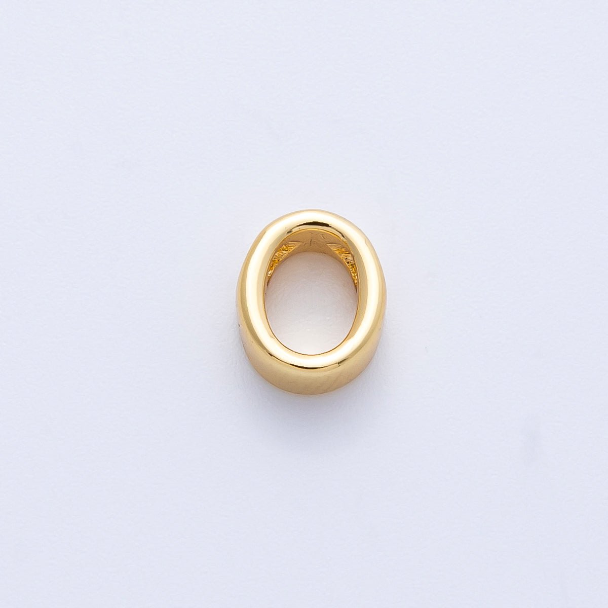 16K Gold Filled 8.5mm Minimalist Greek Initial Alphabet Letter Personalized Bead | AF235 - AF246