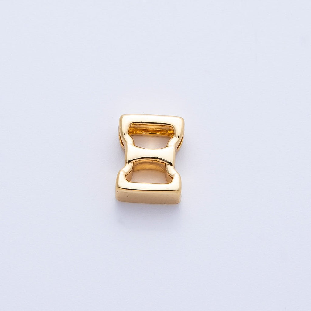 16K Gold Filled 8.5mm Minimalist Greek Initial Alphabet Letter Personalized Bead | AF235 - AF246