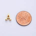 16K Gold Filled 8.5mm Minimalist Greek Initial Alphabet Letter Personalized Bead | AF235 - AF246