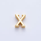 16K Gold Filled 8.5mm Minimalist Greek Initial Alphabet Letter Personalized Bead | AF235 - AF246