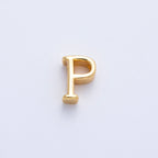 16K Gold Filled 8.5mm Minimalist Greek Initial Alphabet Letter Personalized Bead | AF235 - AF246